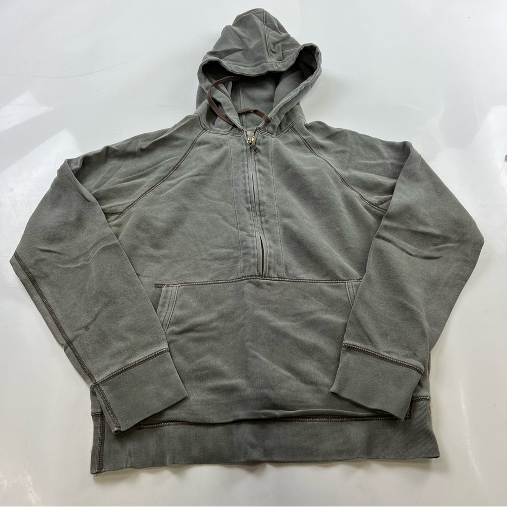 Banana Republic Olive Green Half-Zip Hoodie